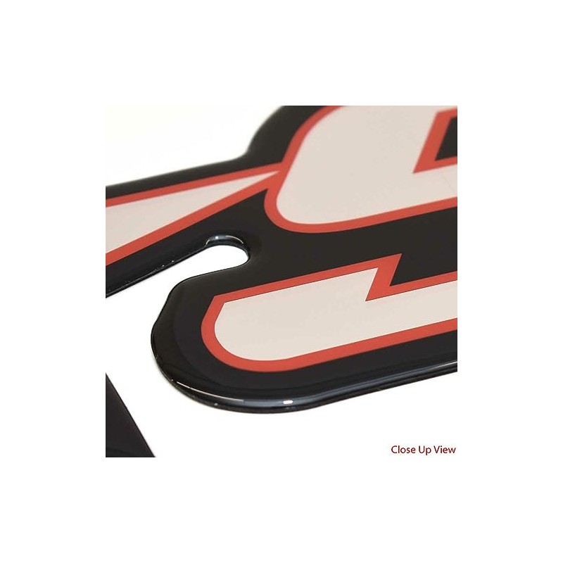 Stratos Boat Raised Logo Decal Emblem 7D099 | Mirrored Silver