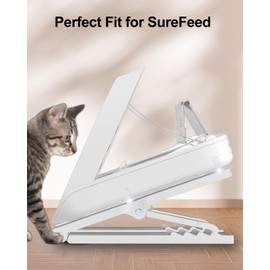 THXCHER Adjustable Stand Compatible with SureFeed Microchip Pet Feeder, Elevated Cat Feeder Stand with Anti-Slip Base, 20°-45° Raised Dish Holder to Improved Digestion