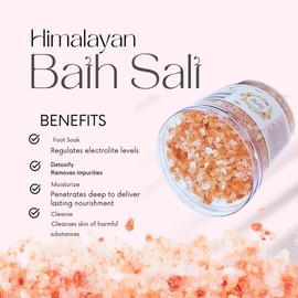 FAVSTOCK Himalayan Bath Salt,Foot Soak Salts for Spa, Body Care for All Skin Types. Mineral, Exfoliating,Pink Salt Chunks Natural Rock Pieces for Spa, Detox Salt Food Grade Salt 16 oz