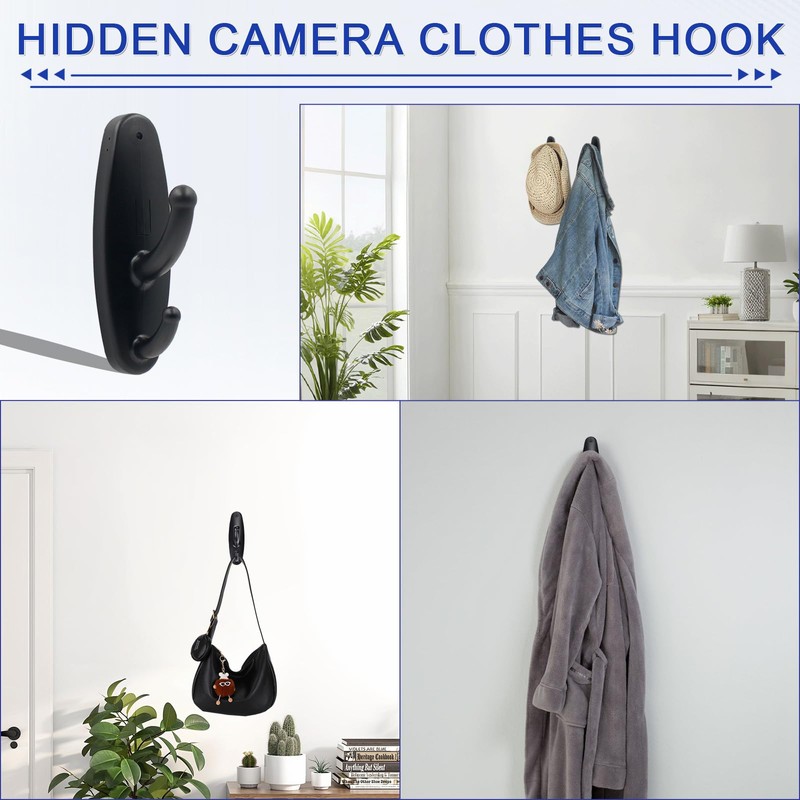 Sueirn Clothes Hook Camera 1080P HD, Indoor Video Camera with