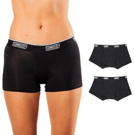 Bambody Absorbent Boy Short: Period Protection Underwear for Women and Teens - 2 Pack: Black - Size 4