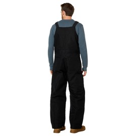 Carhartt Mens Loose Fit Firm Duck Insulated Biberall Bibs Overalls, Black, Large US