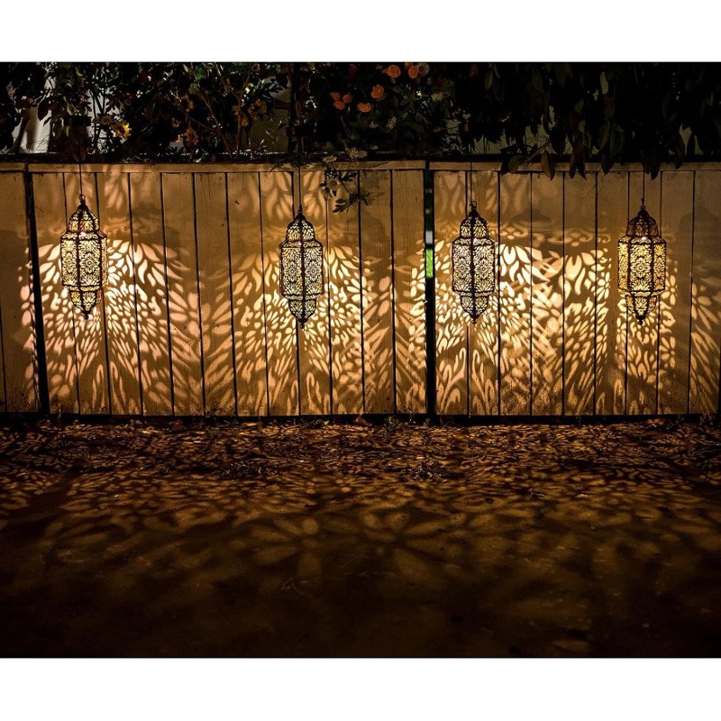 twinkya Gold Electric Lantern Solar Garden Light Waterproof Outdoor Decoration