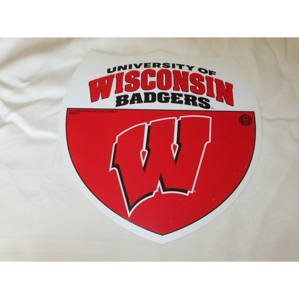Wisconsin Badgers Plastic Interstate Route Sign