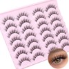 False Eyelashes Wispy Lashes Natural Look Fake Eyelashes Fluffy Strip