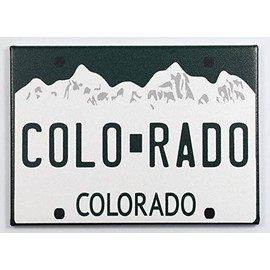 Colorado License Plate Fridge Collector's Souvenir Magnet 2.5" X 3.5"