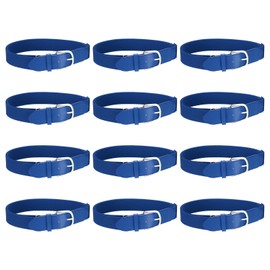 YELARXI Baseball Belt PU Leather Softball Belt, Adjustable Elastic Baseball Uniform Fit for Men Women Youth Football Exercises Climbing - (12 Pack, Blue)