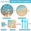 140Pcs Ocean Seashell Beach Party Supplies Include Coastal Beach Seashell