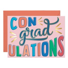 Sweetzer & Orange Graduation Card with Gold Foil – 5”x7” Premium Grad with Envelope – Thick Cardstock 300gsm – Graduation Card with Interior Greeting – Elegant Congratulations for All Grads