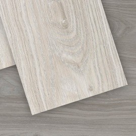 The Peel & Stick Vinyl Floor Tile, DIY Flooring for Kitchen, Dining Room, Bedroom Log Grey - 36 Pack 6" x 36"