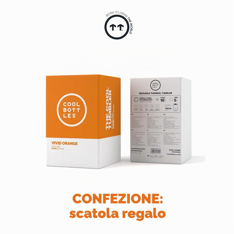 Cool Bottles - Tumbler - Bicchiere Termico in Acciaio Inossidabile