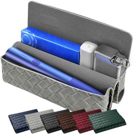 SOAREM Compatible Case for IQOS ILUMA ONE, One-Piece Storage for Tobacco & Accessories, Slim Mesh Design, gray, casual