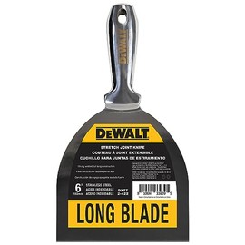 DEWALT 6" One-Piece Stainless Steel Stretch Joint Knife | Professional Grade, Precision Ground Edge, Ergonomic & Corrosion Resistant | 2-422