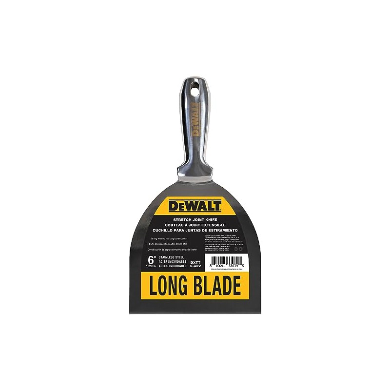 DEWALT 6" One-Piece Stainless Steel Stretch Joint Knife | Professional