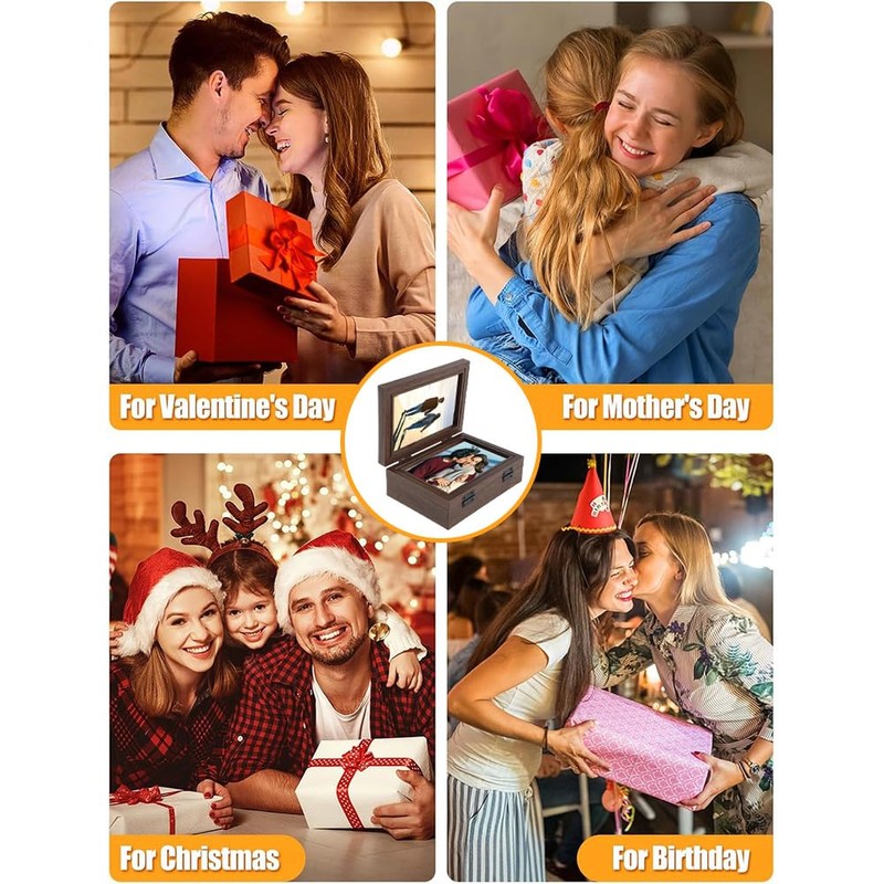 Hinged Picture Frames,Foldable Photo Frame,Folding Frame,Glass Photo Frame,with 180° Foldable