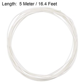 uxcell Insulation Braid Sleeve, 16.4Ft-1.5mm Silicone Fiberglass Sleeve White