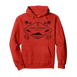 Koh Chang Thailand Sea Turtle Palm Trees Island Souvenir Pullover Hoodie