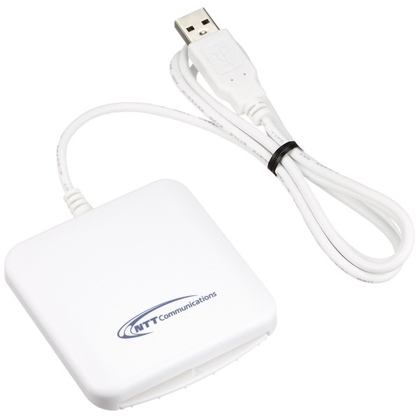 NTT Communications Contact-Type USB-Type IC Card Reader Writer , whites
