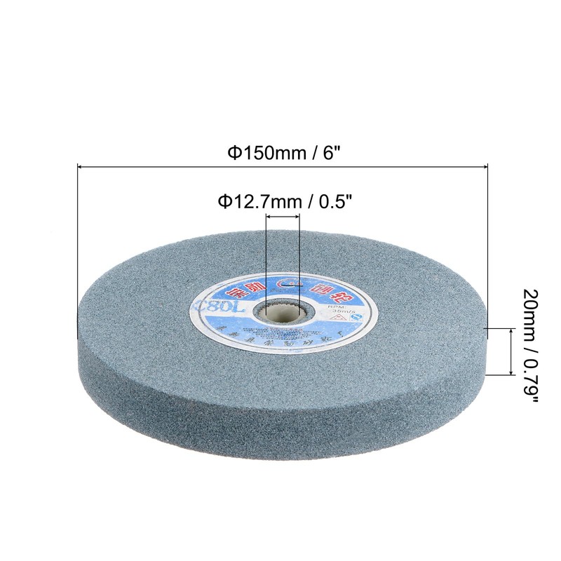 sourcing map 6-Inch Bench Grinding Wheels Green Silicon Carbide GC