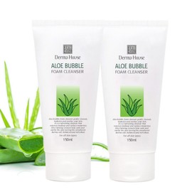 Aloe Bubble Foam Cleanser 150mlx2 for a refreshing and clean face wash / 알로에버블 폼 클렌저 150mlx2개 산뜻하고 깔끔한 세안