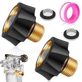 Boltigen 2PCS Brass Water Inlet Fitting, Pressure Washer Pump Replacement for Simpson Cleaning 7112362, 3/8 NPT Male Pump Connect and 3/4 Female Garden Hose Connect