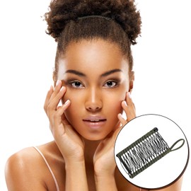 WILLBOND 4 Pcs Banana Hair Clips for Women Large Small Comb Vintage Clincher Banana Grip Clip Styling Accessories Gift for Curly Thick Thin Wavy Hair Ponytail Wedding(Army Green, Black, Khaki)