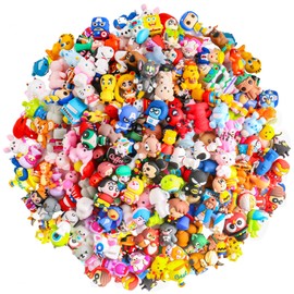 75Pcs 3D Random Silicone Focus Beads for Pen, Non-Repeat Cartoon Cute Focus Beads for Keychain Making Necklace and Bracelets Craft