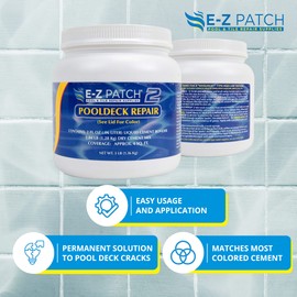 E-Z Patch 2 Pool Patch Repair Kit for Pool Decks and Patios, DIY Concrete Repair (Sand Buff, 3 lbs.)