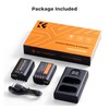K&F Concept 2400mAh DMW-BLK22 Battery and Dual Slot LCD Battery