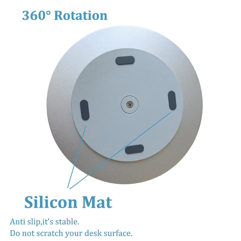 ONGHSD Silver Aluminum Alloy 360° Rotation Monitor Swivel Base, Wide