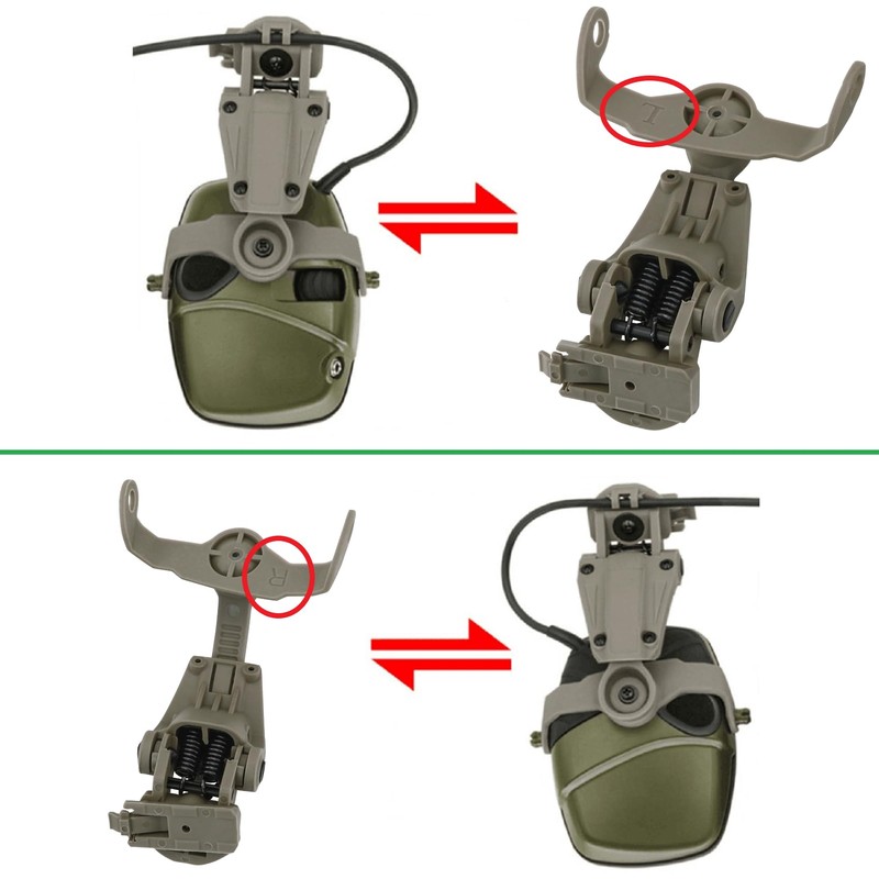 HEARFALCOM New Tactical Helmet Rail Adapter Compatible with Wendy 2.0