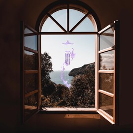 Sosoport 1pc Butterfly Wind Chimes Garden Hanging Wind Bells Music Wind Chimes Wind Chime Pendant Decorative Wind Chime Garden Decor Car Decor Commemorate Purple Metal Child Accessories