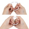 Qulable Shower Curtain Rings-12 Pack- Plastic Shower Curtain Hooks O-Shaped