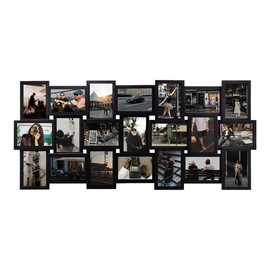 Jerry & Maggie 4X6 Collage Picture Frames for Wall Decor, 21 Opening Collage Wall Hanging for 6x4 Photo, Multi Picture Frame Set with One-piece Design Plastic Adjustable - Color: Ashes