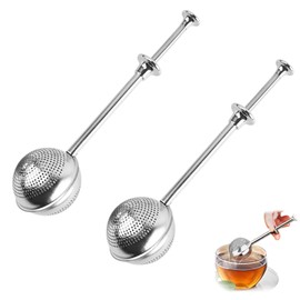 2pes Stainless Steel Tea Strainer，Baker's Dusting Wand for Sugar, Flour and Spices (2 Full)