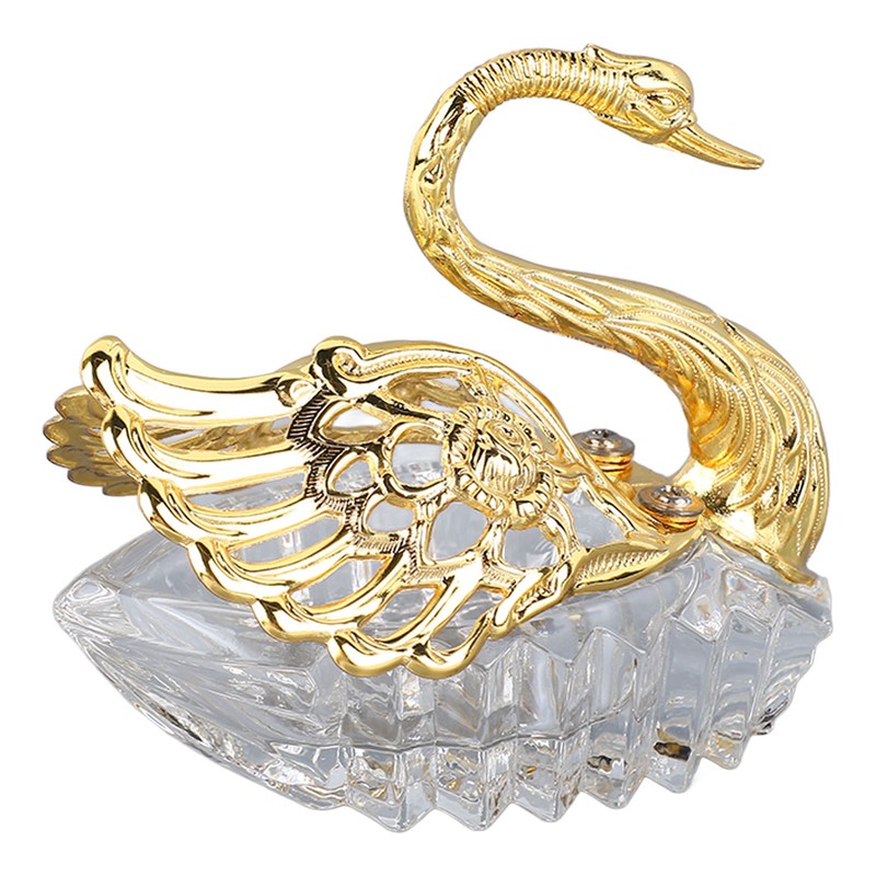 Swan Sugar Storage Jar European Modern Condiment Container Golden Seasoning