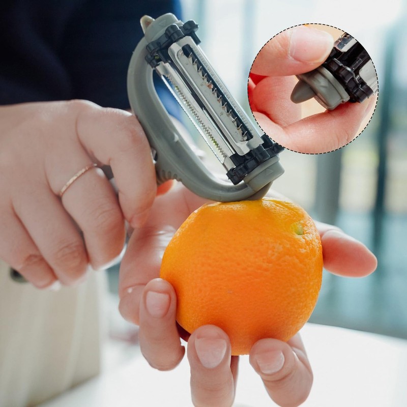 Fandcy Potato Apple Vegetable Peelers for Kitchen, Multifunctional 3-in-1 Peeler