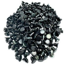 BILLY FLAMINGO'S BRAND Bike Studs for Fat Bike Tires, Aluminum Body, Concave Carbide Tip, Anodized Bicycle Studs, Qty 261pcs (Black)