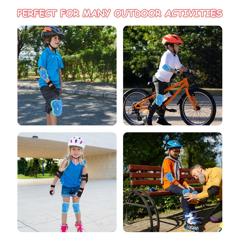 Knee Pads Children's Inline Pads Children's Adjustable Protector Set, Elbow
