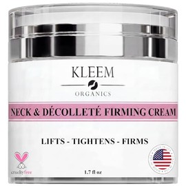 Kleem Organics Crema Reafirmante Del Cuello Con Péptidos Y Retinol - Crema Estiradora De La Piel Anti Envejecimiento Para Reducir Arrugas, Líneas Del Cuello, Manchas De La Edad Y Piel Flácid