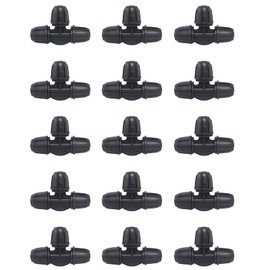 iBamso Drip Irrigation Barbed Connectors, Upgraded Drip Irrigation Equal T-Piece with Locking for 1/4 Inch (4/7 mm) Hose, Drip Irrigation Barbed Connectors, Quality Fitting for Garden, Lawn, Pack of