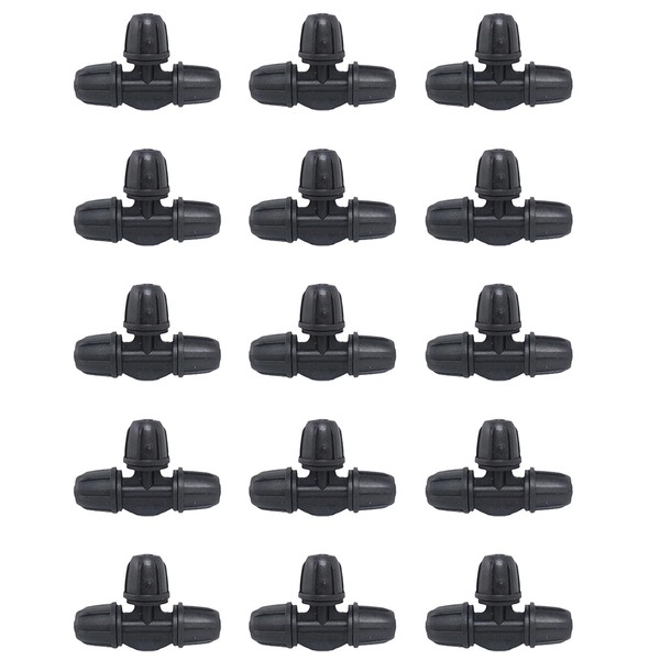 iBamso Drip Irrigation Barbed Connectors, Upgraded Drip Irrigation Equal T-Piece