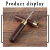 2 Pieces 6.73IN Wood Ice Pick Stainless Steel Ebony Tea