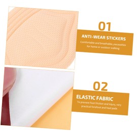 Ipetboom 2sets Comfortable Foot Heel Pads Thickened Rear Heel Stickers for Sneakers High Heeled Shoes Relief Easy Adhesion Reduces Friction Prevents Blisters Skin Tone 4pairs*2