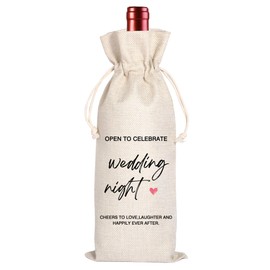 Marriage Wine Bag | Wedding Gifts Wine Bag | Engagement Wine Bag | Engagement Party Gifts | Bridal Shower Gift | Wedding Night Mr and Mrs Wedding Gifts for Couple 11WB59