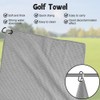 flintronic 4PCS Microfiber Golf Towel 40*40cm Carabiner Clip Waffle Pattern