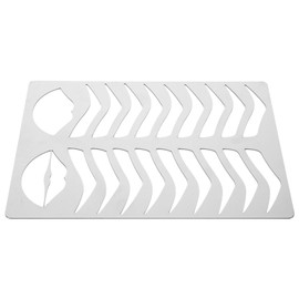 Ipetboom Eyebrow Stencil, Eyebrow Template Stainless Steel Eyebrow Grooming Stencil Kit Shaping Templates DIY Tools for Eyebrows Shaping