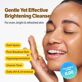 SUNGBOON EDITOR Kojic Turmeric Capsule Brightening Cleanser for Uneven Spots, Acne-prone Skin & Blackhead | Low pH Gentle Gel Face Wash | Kojic Acid & Niacinamide | Korean Skincare