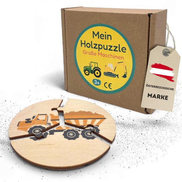 Children's Wooden Puzzle (Large Machines)