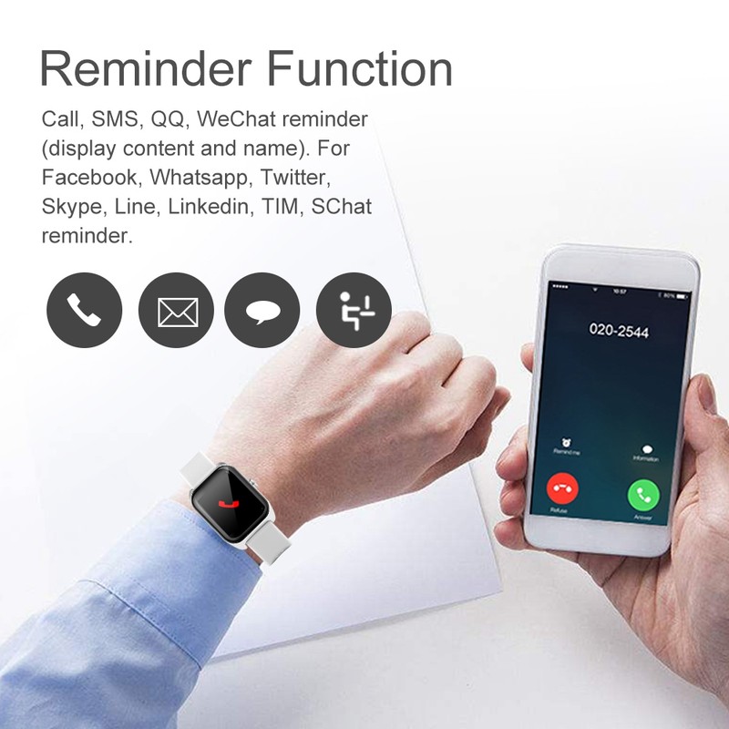Waterproof Bluetooth Pedometer Wristband, Blood Pressure Sleep Monitor Smart Bracelet